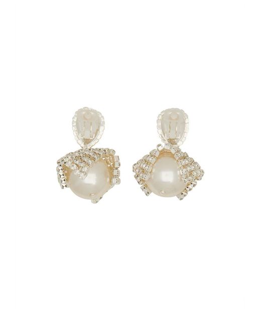 Magda Butrym Metallic Earrings With Pearls
