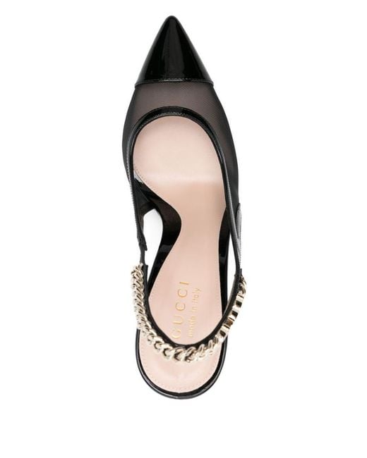 Gucci White Signoria Slingback Pumps