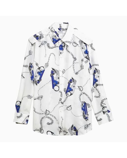 Burberry Blue Shirt With Pattern