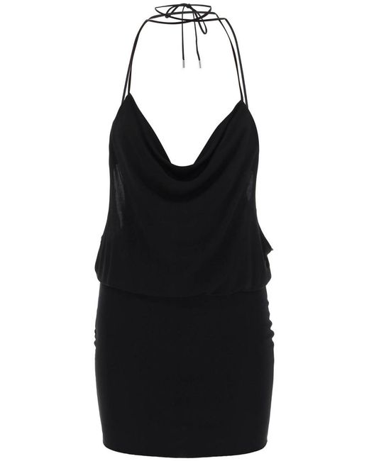 DSquared² Black Viscose Jersey Mini Dress