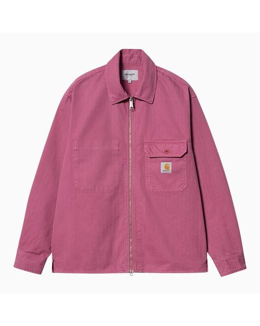 Carhartt Pink Coloured Rainer Shirt Jacket for men