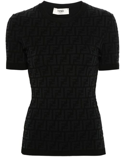 Fendi Black Ff Short Sleeve Jersey