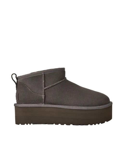 Ugg Brown Classic Ultra Mini Ankle Boot