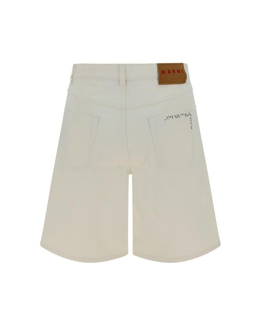 Marni White Bermuda Shorts for men