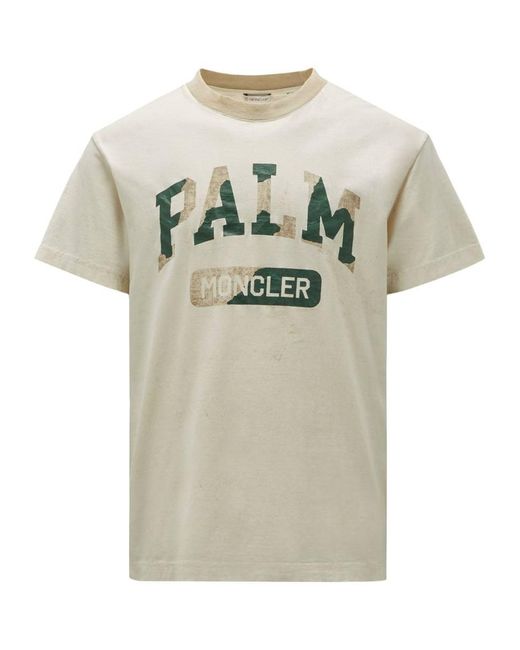 Moncler Genius Gray Moncler X Palm Angels T-shirts And Polos for men