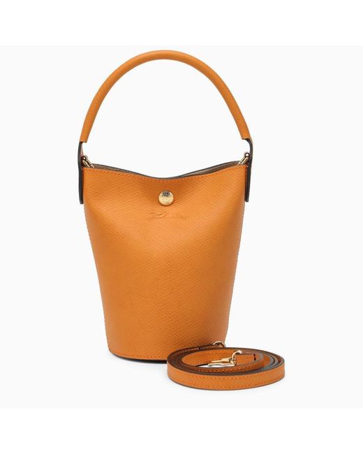 Longchamp Brown Xs Épure Apricot Bucket Bag