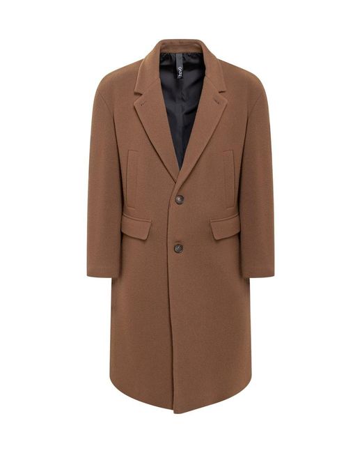 Hevò Brown Hevo Coat With Pockets for men