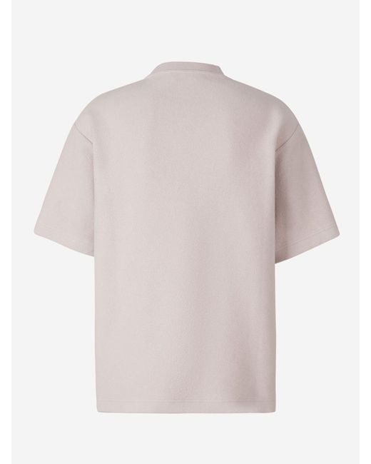 Acne Pink Embroidered Logo T-Shirt for men