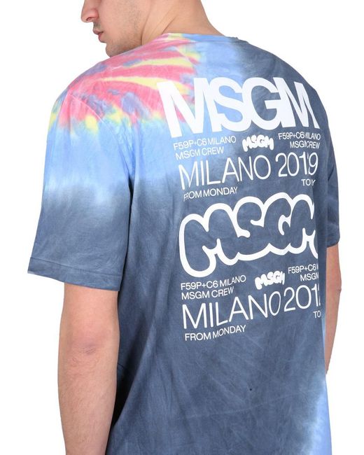 MSGM Blue X Butter Studio T-shirt for men