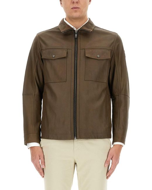 Boss Green Jacket With Collar for men