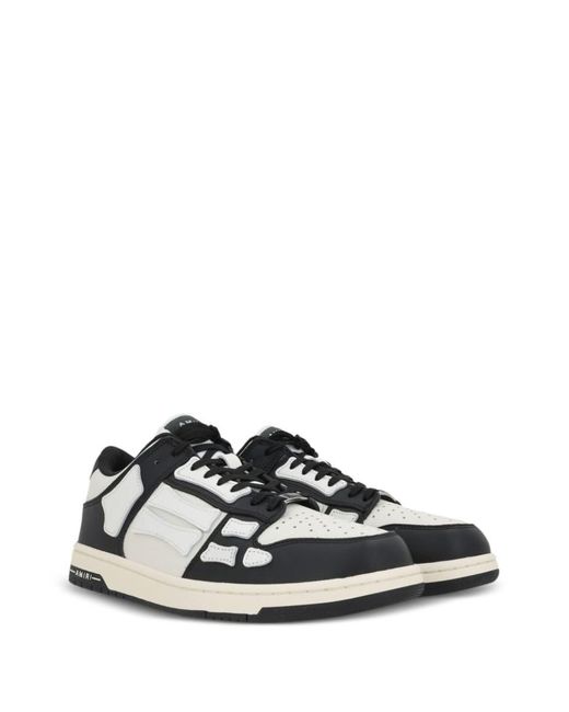 Amiri White And Black Calf Leather Skel Sneakers for men
