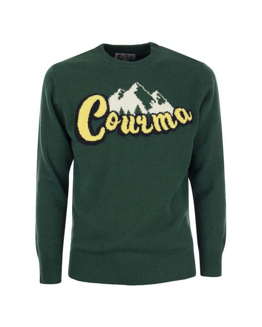 Mc2 Saint Barth Green Courma Wool And Cashmere Blend Jumper for men