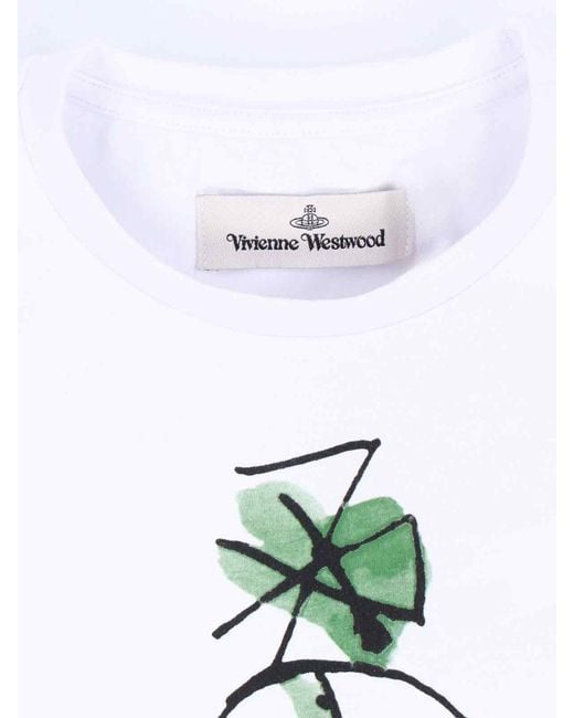 Vivienne Westwood White Drawn Orb Logo Tee