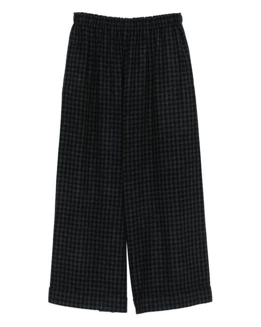 Daniela Gregis Black Wool Pajama Trousers