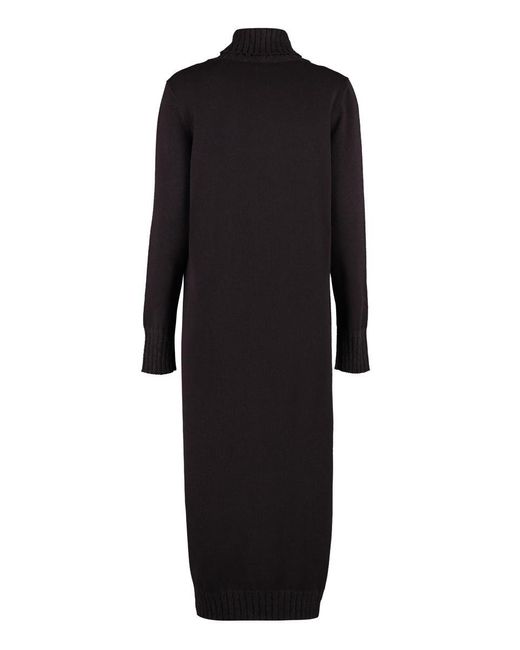 Peserico Black Wool And Silk Mini Dress