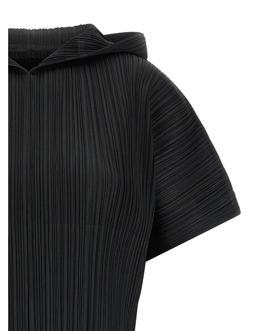Pleats Please Issey Miyake Black 'Monthly Colors: August' Top