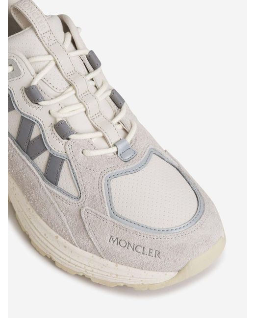 Moncler White Lite Runner Sneakers for men
