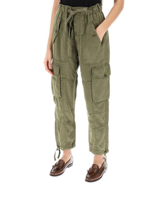 Polo Ralph Lauren Green Lyocell Drawstring Cargo Pants