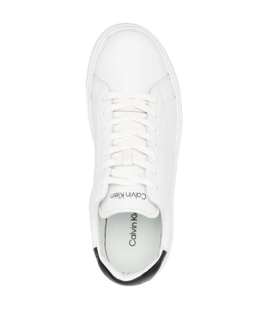 Calvin Klein White Leather Chunky Sole Trainers for men