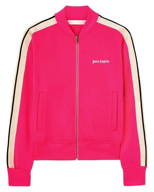 Palm Angels Pink Embroidered Bomber Jacket