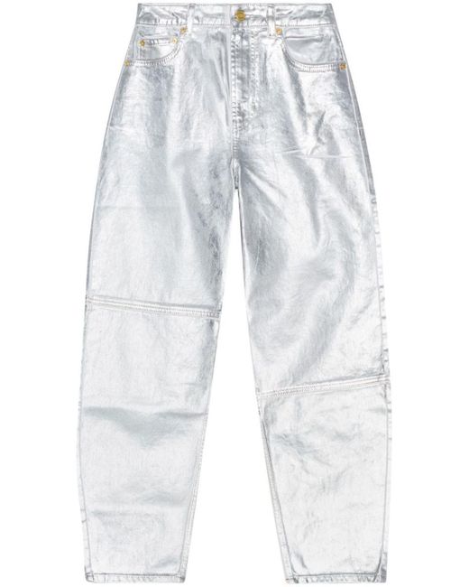 Ganni White Organic Cotton Denim Jeans