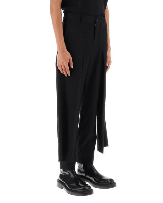 Comme des Garçons Black Pants With Hip Panels for men