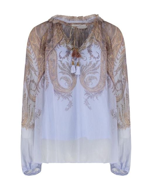 Zimmermann Multicolor Blusa Billow Hypnotic