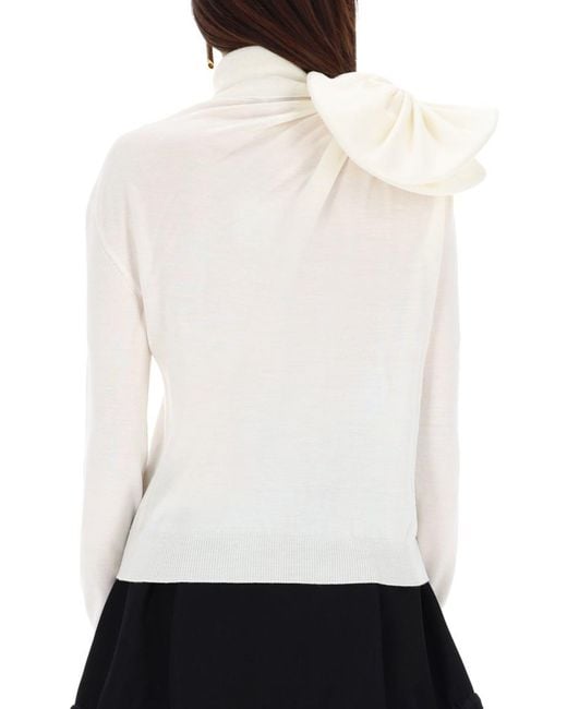 Moschino White Mesh With Flower Detail