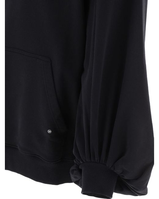 GmbH Black Hoodie With Oversized Sleeves for men