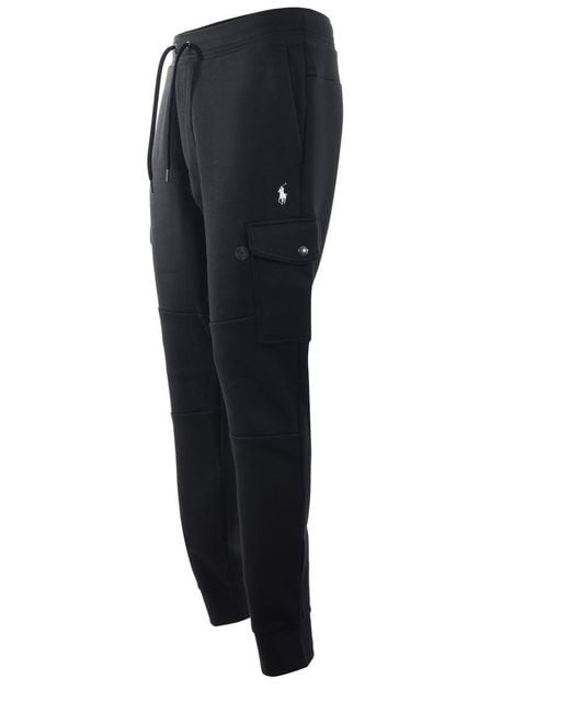 Polo Ralph Lauren Black Cotton Blend Jogging Pants for men