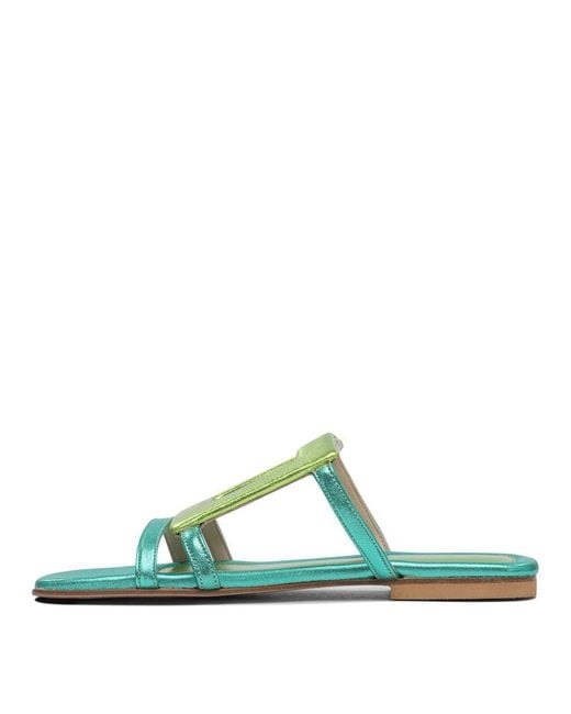 Elina Linardaki Women's Green Sandals
