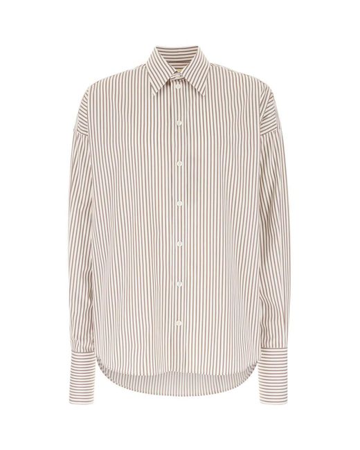 Dolce & Gabbana White Embroidered Poplin Oversize Shirt for men