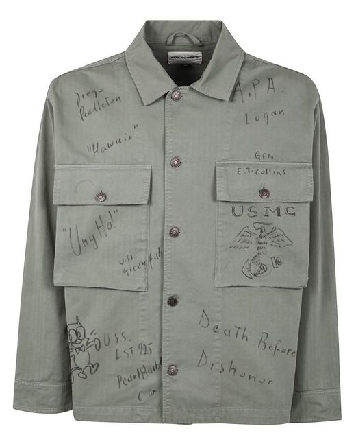 Tシャツ・カットソー ROY ROGERS SHIRT FATIGUE MAN HERRINGBONE Roy Rogers Shirt Fatigue Herringbone in Gray for Men | Lyst