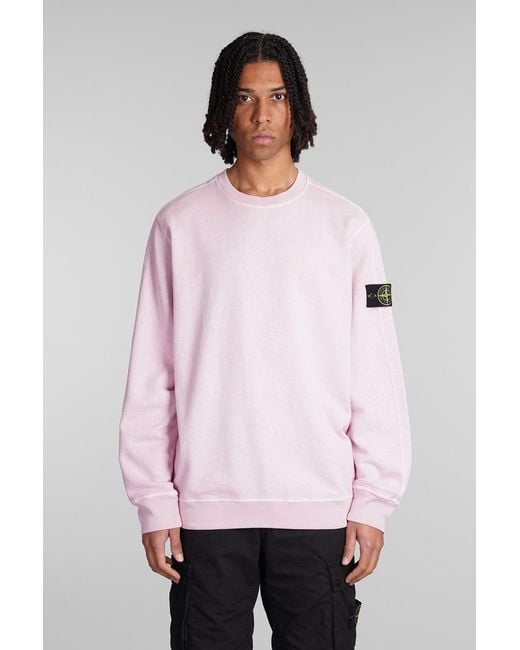 Stone island pink crewneck on sale