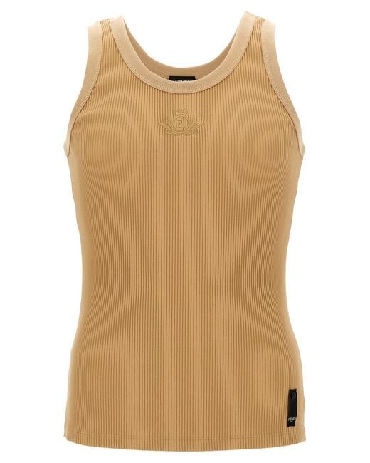 Fendi Natural ' Crest' Tank Top for men