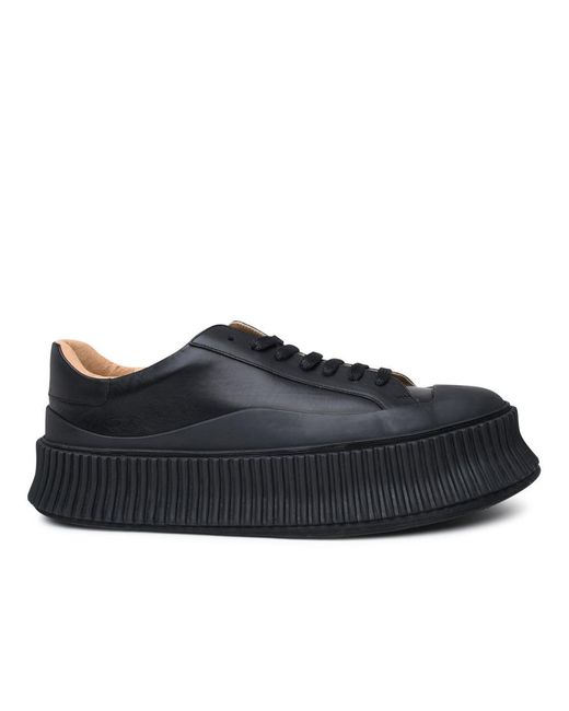 Jil Sander Black Leather Sneakers for men