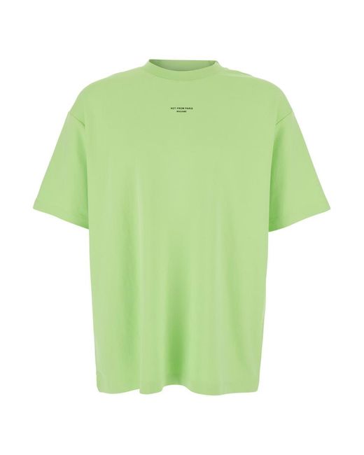 Drole de Monsieur Green 'Le T-Shirt Slogan Classique' Crewneck T-Shirt With Print On The Front for men
