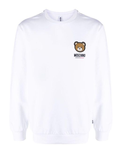Moschino White Sweaters for men