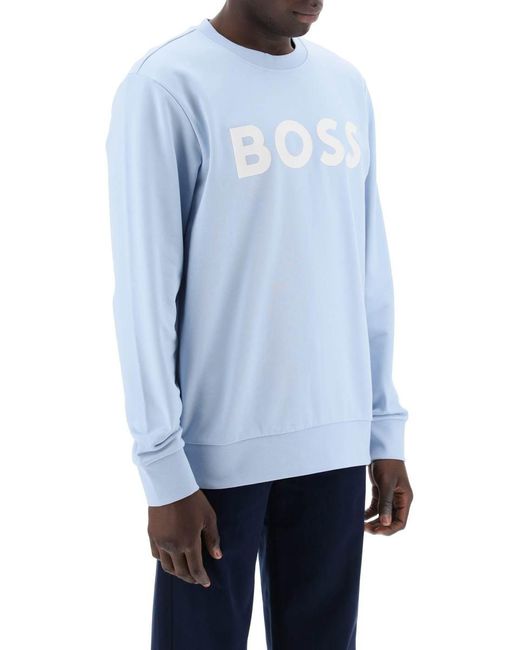 Boss Blue Soleri Logo Sweat for men