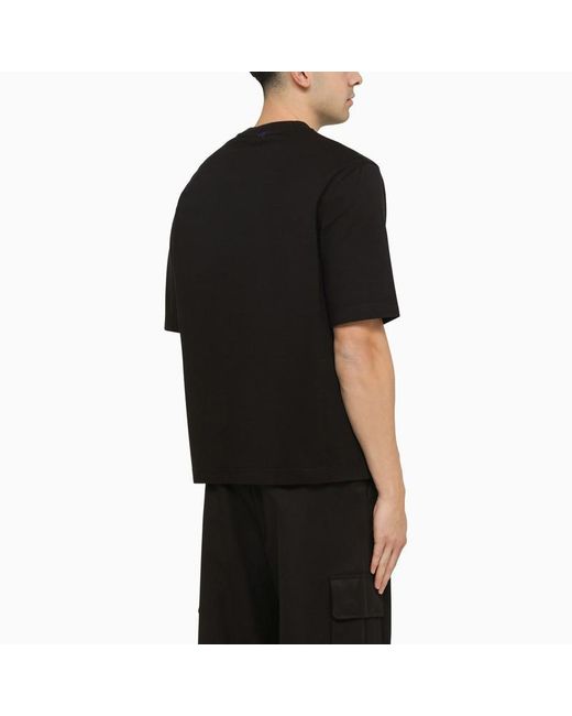 Burberry Black Oversize Crew Neck T Shirt for men