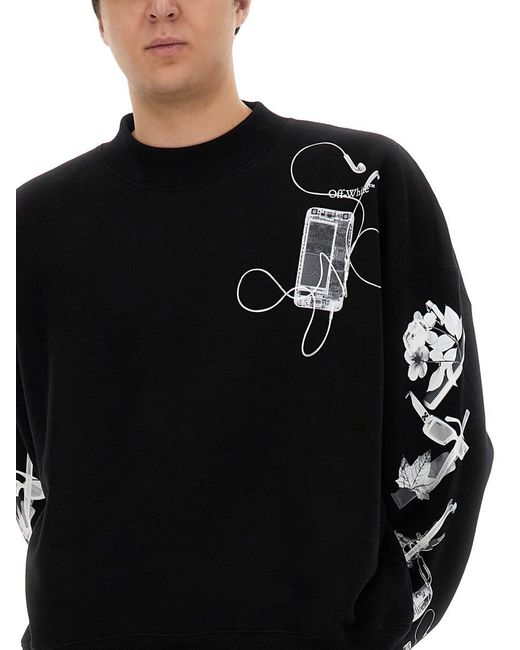 Off-White c/o Virgil Abloh Black Off- Sweatshirt With Logo for men