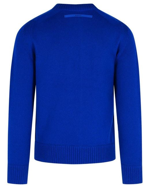 Sacai Blue Wool Sweater for men