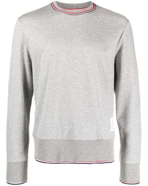 Thom Browne Gray Cotton Jumper for men