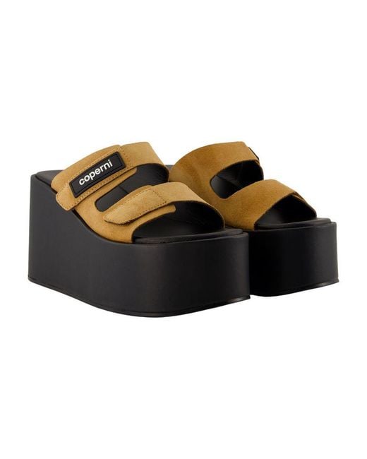 Coperni Black Patch Sandals