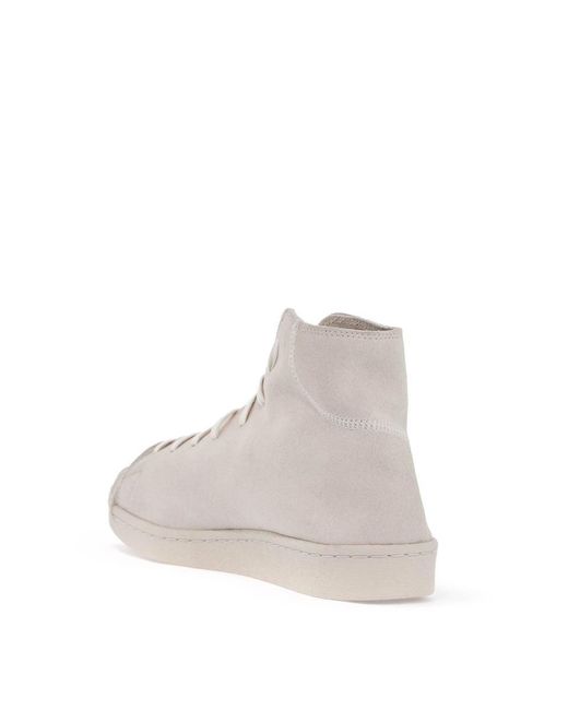 Y-3 Gray High-Top Pro Model Sneakers for men