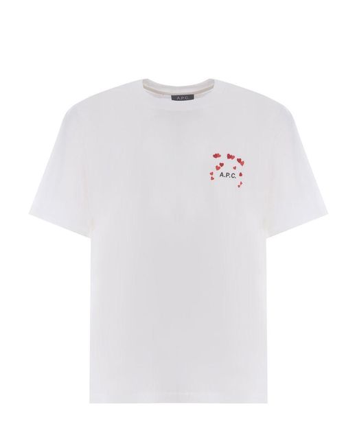 A.P.C. White Cotton T-Shirt