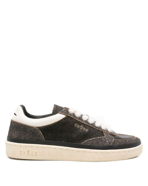 GHOUD VENICE Black Pads Brushed Low Sneakers for men