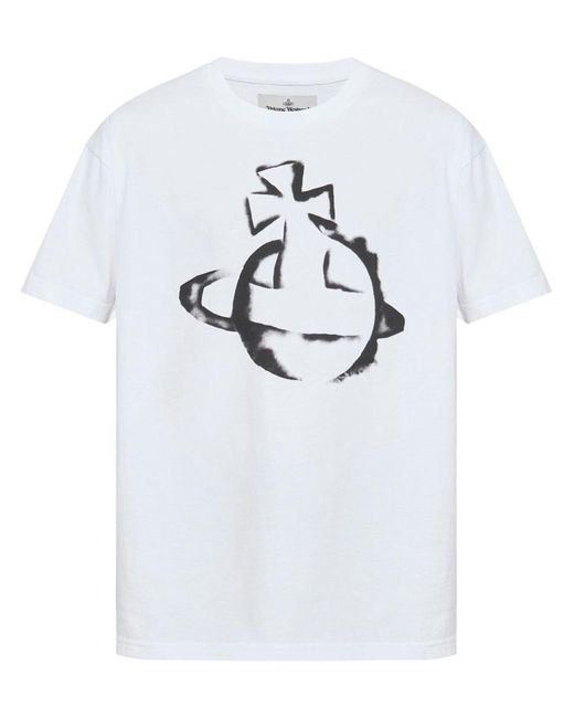 Vivienne Westwood White "Stencil Orb" T-Shirt