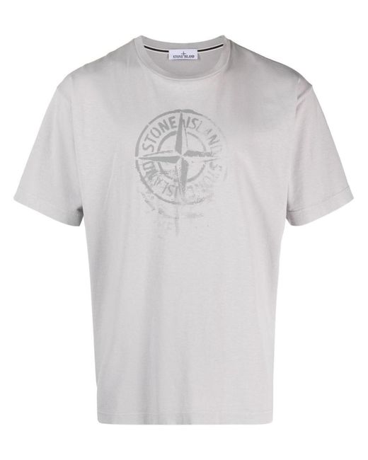 Stone Island White T-shirts And Polos for men