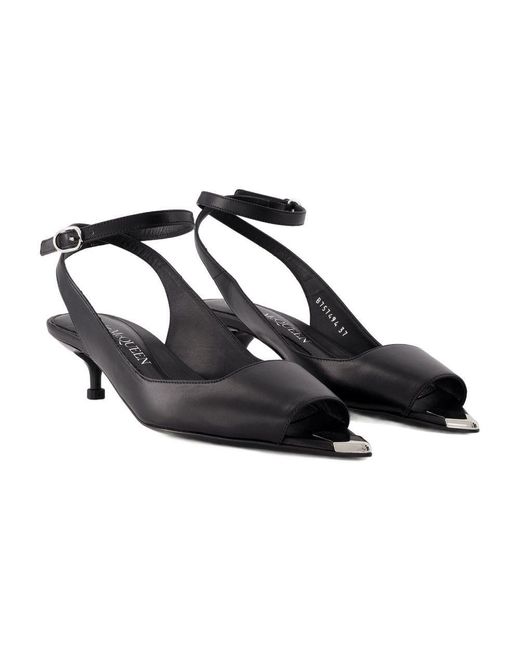 Alexander McQueen Black Punk Sandals